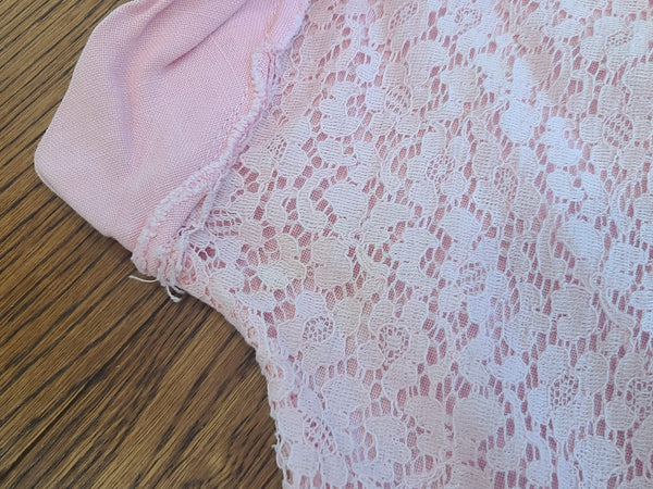 Pink Lace Dress <br> (B-32" W-24.5" H-36")