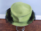 Green Tilt Hat with Black Netting