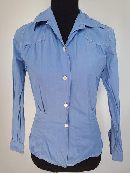 WAVES Reserve Blue Blouse (as-is) <br> (B-34" W-29")