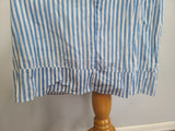 Blue and White Stripe Dress <br> (B-40" W-34.5" H-40")