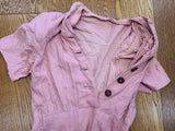 Pink Button Down Dress <br> (B-33" W-26" H-31")