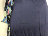 Blue Flower Print Dress w/ Matching Jacket <br> (B-39" W-30" H-33")
