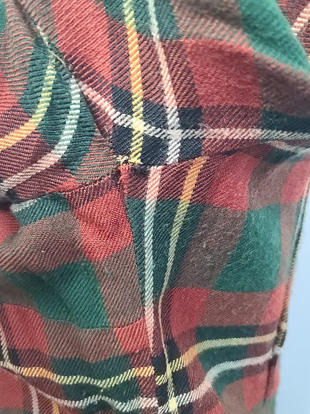 German Dark Plaid Dress <br> (B-38" W-28" H-40")