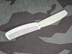 Folding White Celluloid Pocket Comb