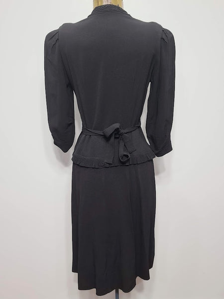 Black Dress with Beading and Soutache <br> (B-35" W-30" H-36")