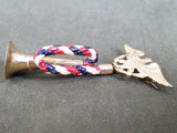 Patriotic Eagle & Horn Sweetheart Pin