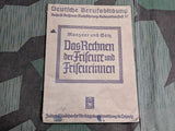 WWII German 1941 Accounting for Barbers and Hair Stylists Book