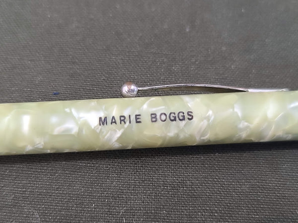 Celluloid Mechanical Pencil Named to Marie Boggs