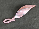 Vintage 1920s / 1930s Pink Celluloid Rhinestone Brooch Pin