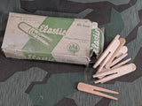 Vintage 1930s 1940s German Box of Wooden Clothing Pins