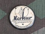 Vintage 1940s German Pocket Advertising Mirror Merkur Clothing