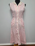 Vintage 1940s Pink and White Striped Dress