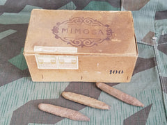 Vintage 1940s WWII German Mimosa Cigar Box with Cigars