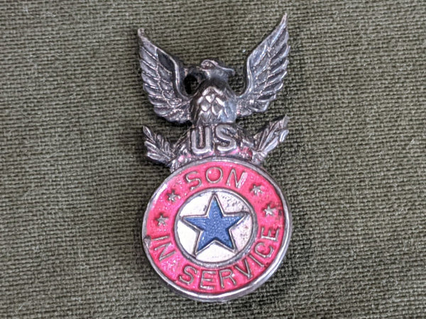 Vintage 1940s WWII Son in Service Pin Brooch