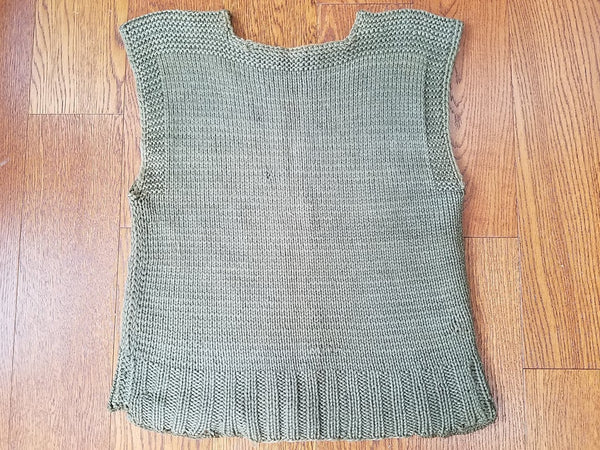 Vintage 1940s WWII US Sweater Vest Knit ARC Red Cross (34"-38" Chest)