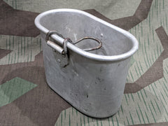 Vintage Aluminum Cup with Folding Handle
