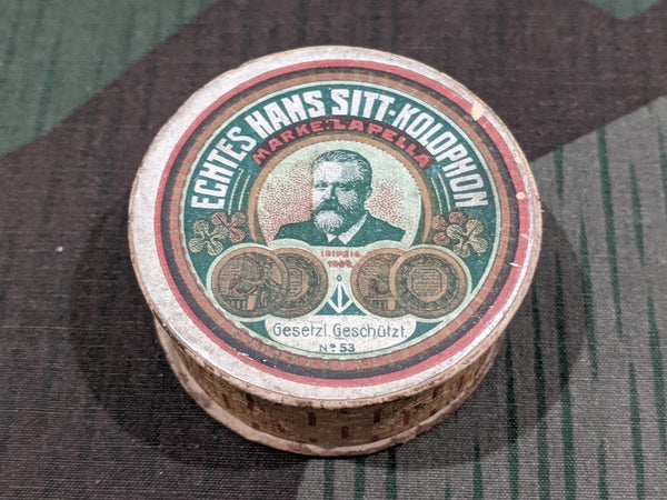 Vintage German Echtes Hans Sitt Kolophon Violin Rosin Paper Container