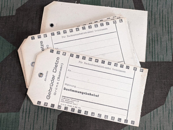 Vintage German Paper Shipping Tags from Gebrüder Dietze
