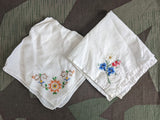 Vintage Set of 2 Hankies (Edelweiss Flower)