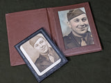 Vintage WWII US Soldier's Photos (Picture Frame & Leather Case)