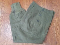 Vintage WWII WAC Women's Wool Uniform Trouser Liner Size 14R AS-IS Cutter Tags