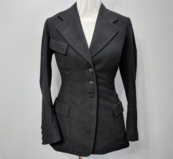 Vintage 1910s 1920s 1930s German Franz Kroha Black Jacket
