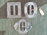 Vintage 1920s Czech Glass Belt Buckles (Set of 3)