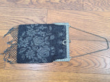 Vintage 1920s Flapper Beaded Purse with Flower Design