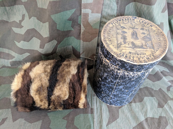 Vintage 1920s German Fur Muff in Original Box