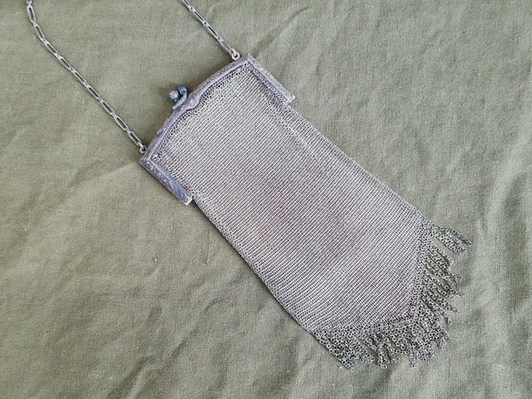 Vintage 1920s Whiting & Davis Mesh Handbag Flapper Purse