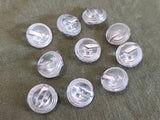 Vintage 1930s 10 Glass Buttons