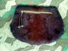 Vintage 1930s / 1940s Brown Horse Fur Muff Purse