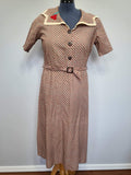 Vintage 1930s / 1940s Feedsack Dress Plus Size
