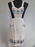 Vintage 1930s / 1940s German Apron with Flower Embroidery