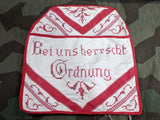 Vintage 1930s / 1940s German Bei uns herrscht Ordnung Linen Bag