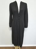 Vintage 1930s / 1940s German Black Rayon Jacket / Dress