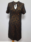 Vintage 1930s / 1940s German Black and Yellow Lace Dress
