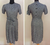 German Blue Dress - Buttons in the Back <br> (B-40" W-33" H-40")