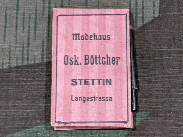 Vintage 1930s 1940s German Clothing Store Advertising Notebook Mirror