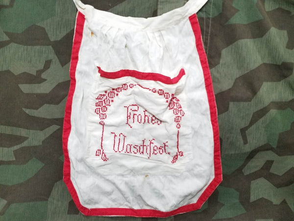 Vintage 1930s 1940s German Frohes Waschfest Apron