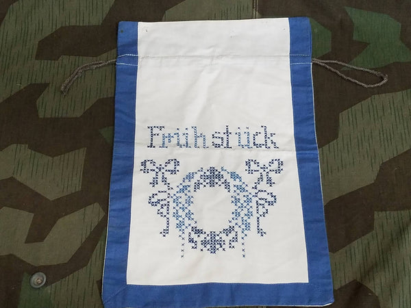 Vintage 1930s / 1940s German Frühstück Breakfast Bag