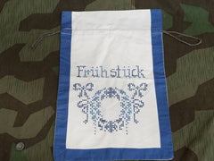 Vintage 1930s / 1940s German Frühstück Breakfast Bag