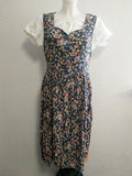 Vintage 1930s / 1940s German Sleeveless Flower Dress & White Undershirt
