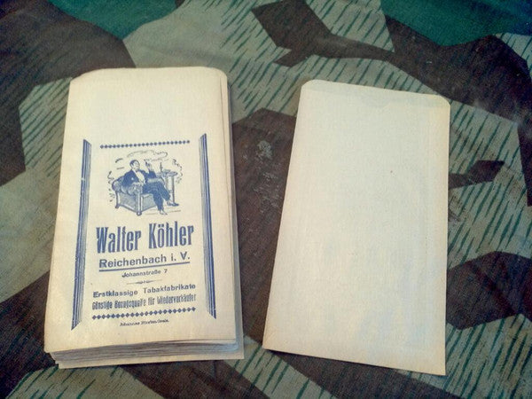 Vintage 1930s 1940s German Tobacco Paper Bags Walter Köhler