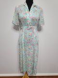 Light Blue Handmade Floral Dress <br> (B-35.5" W-31" H-41")