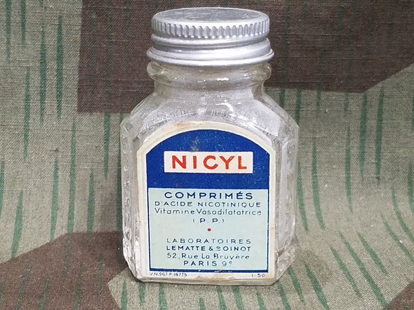 Vintage 1930s / 1940s Nicyl French Medicine Bottle