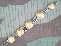 Vintage 1930s / 1940s  WWII French Franc Coin Bracelet Sweetheart 