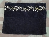 Vintage 1930s / 1940s WWII German Black Velvet Clutch Purse DRP Zipper