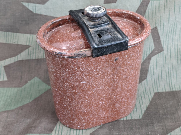 Vintage 1930s 1940s WWII German Enamel Food Container D.R.P.