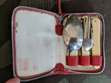 Vintage 1930s / 1940s WWII German Folding Eating Utensil Set D.R.P.
